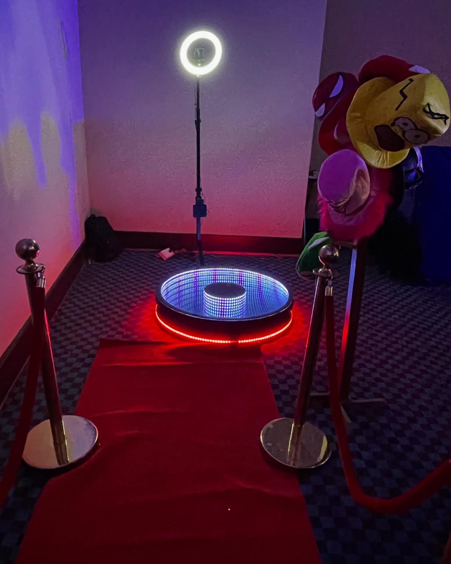 Máquina de fotos 360 con aro de luz LED